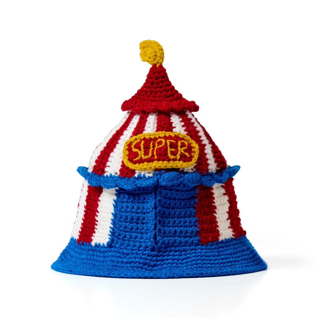 Circus Crochet Bucket Hat [Blue]