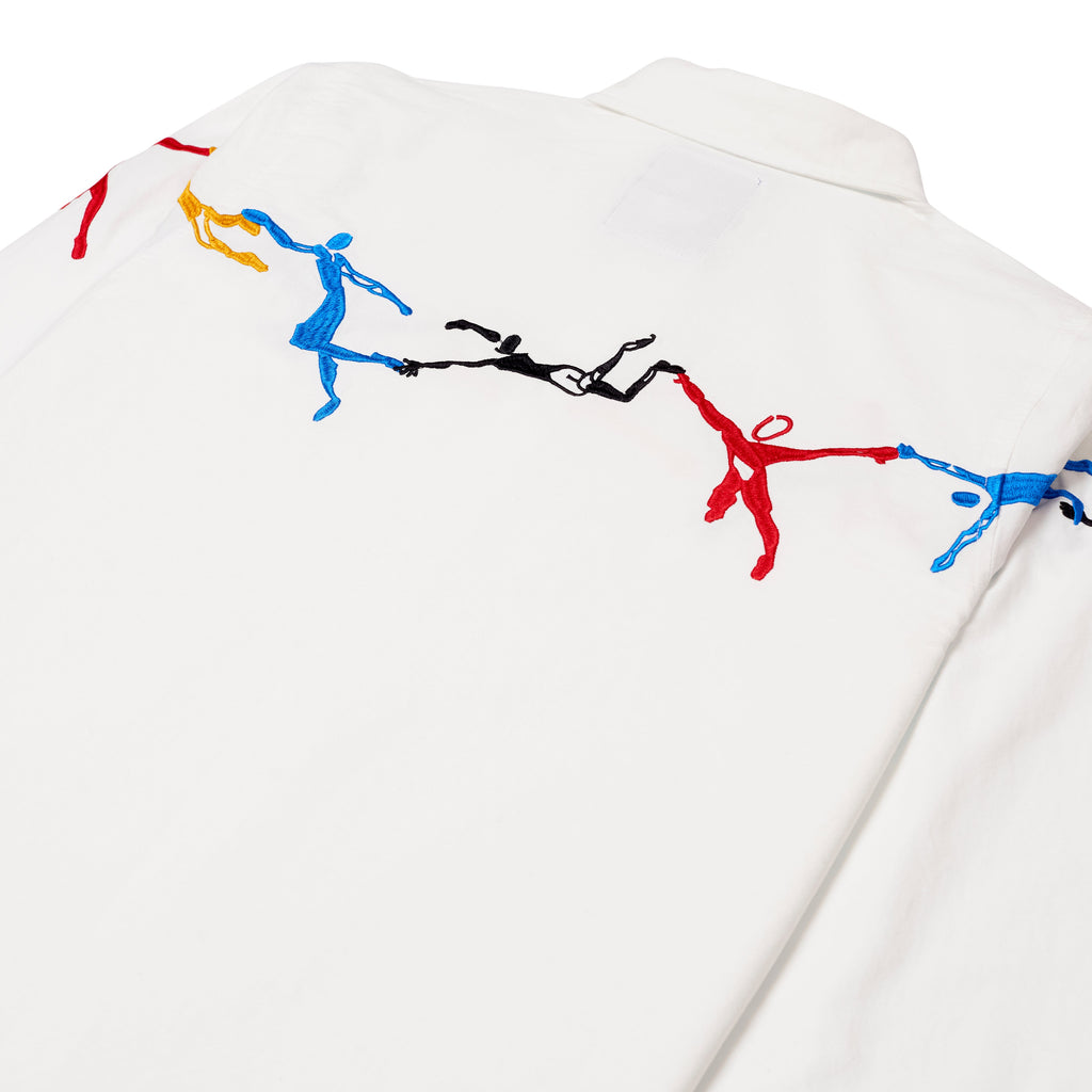 Embroidered Figures Button up [White]