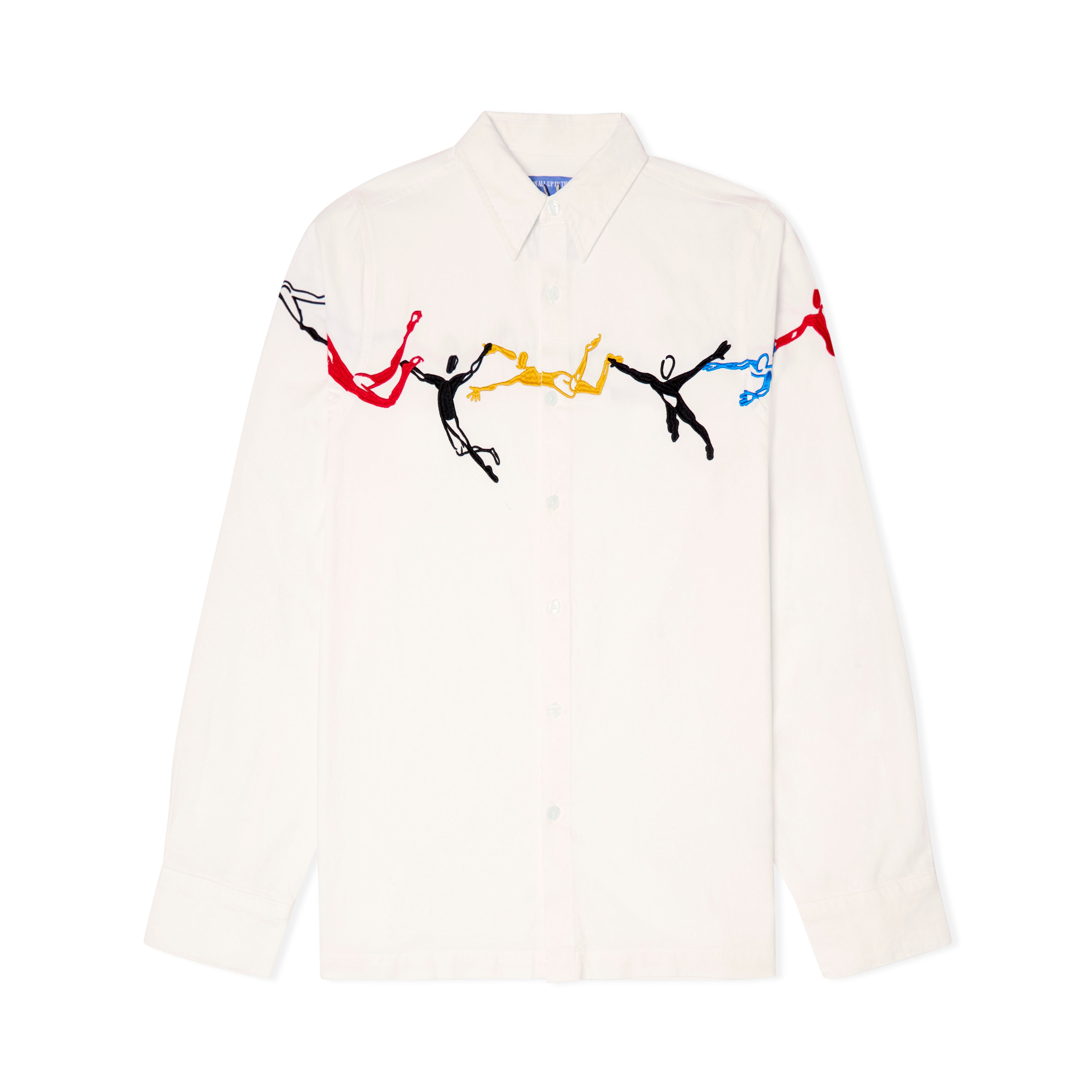 Embroidered Figures Button up [White]