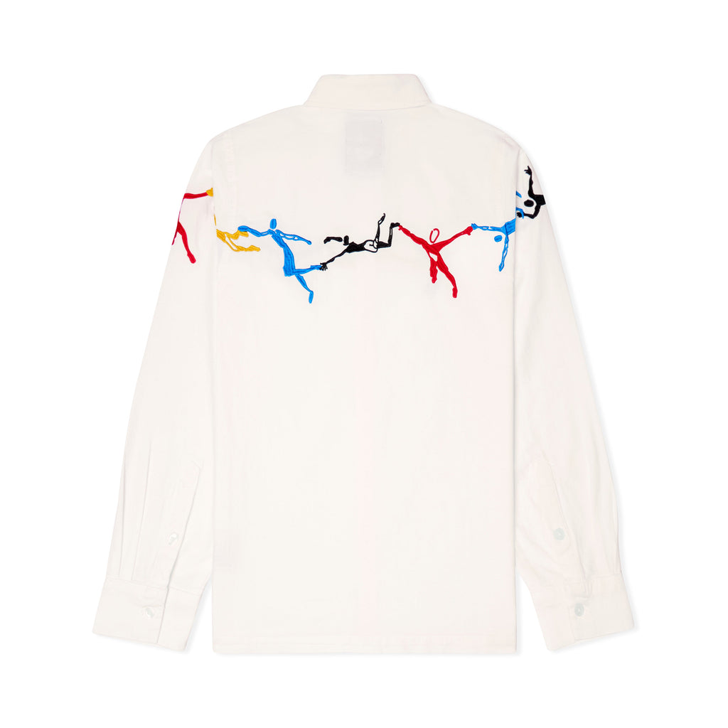 Embroidered Figures Button up [White]