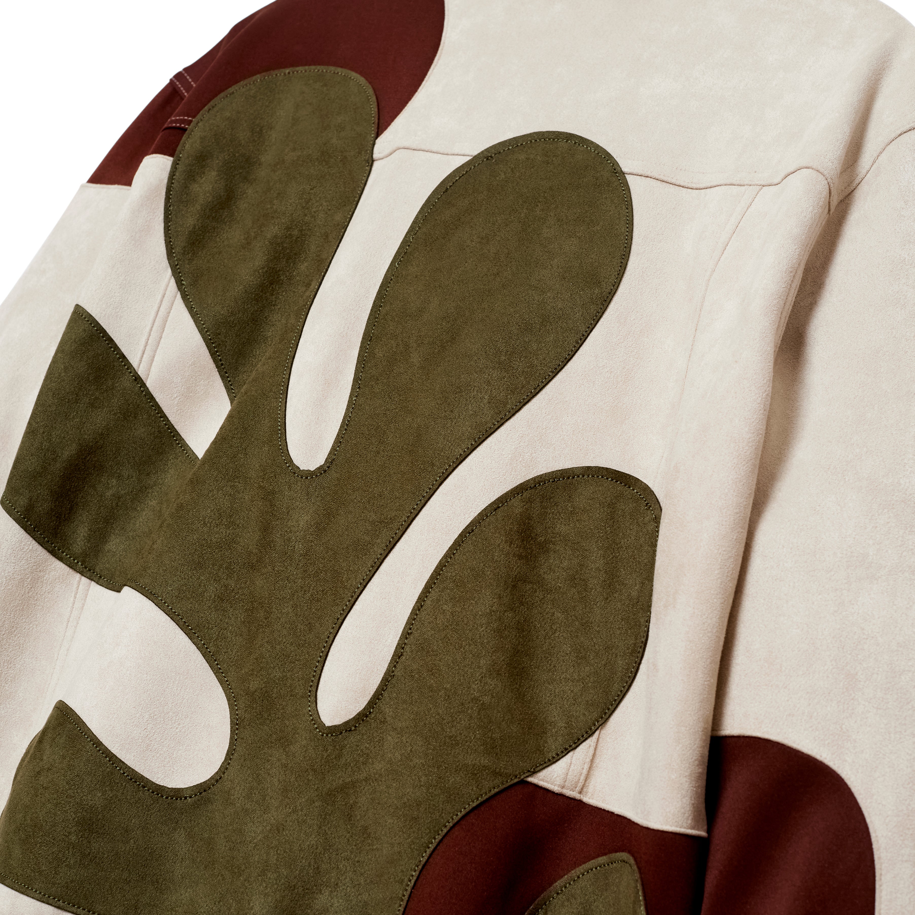 Suede Floral Patchwork Jacket [Multi]