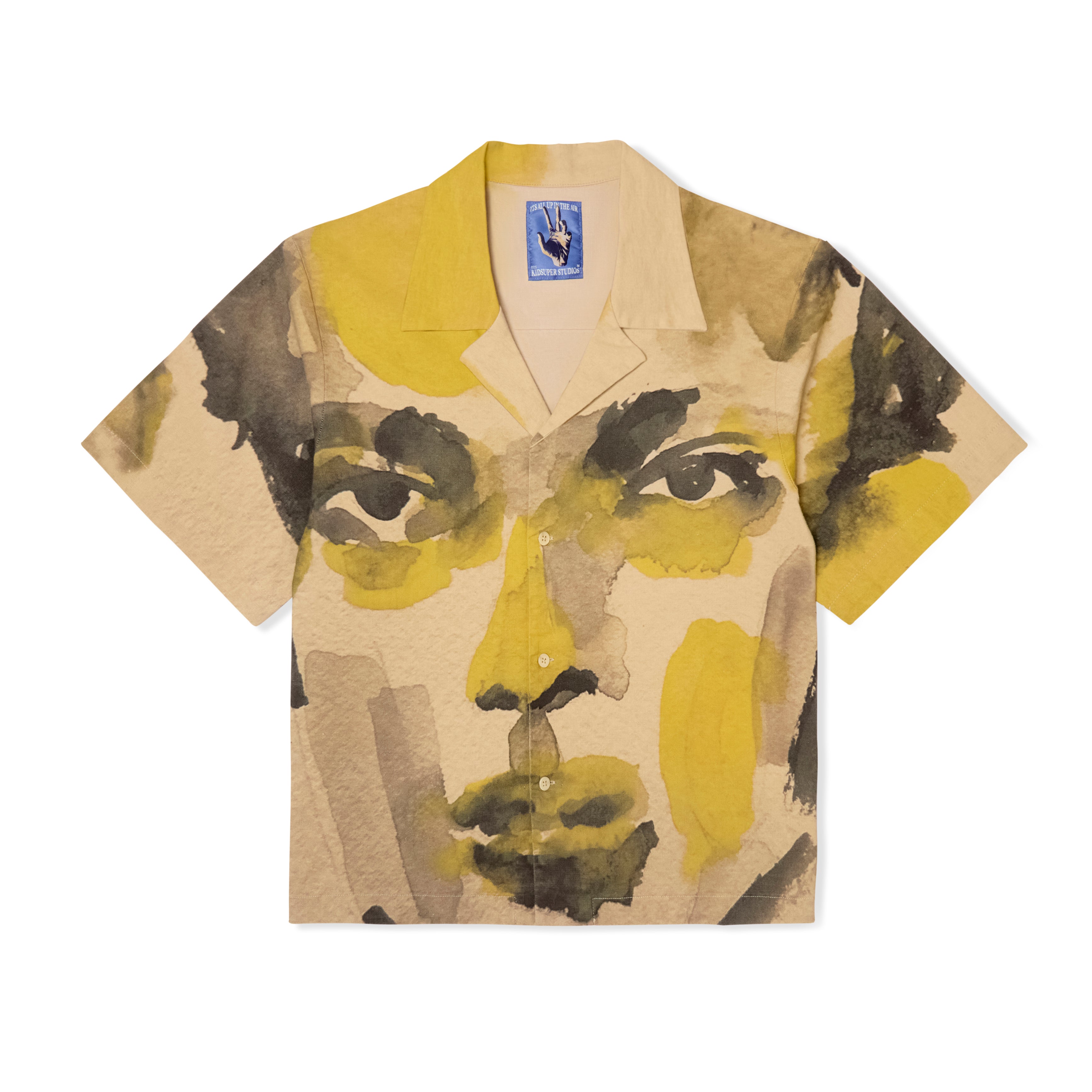 Watercolor Face Camp Shirt [Multi]