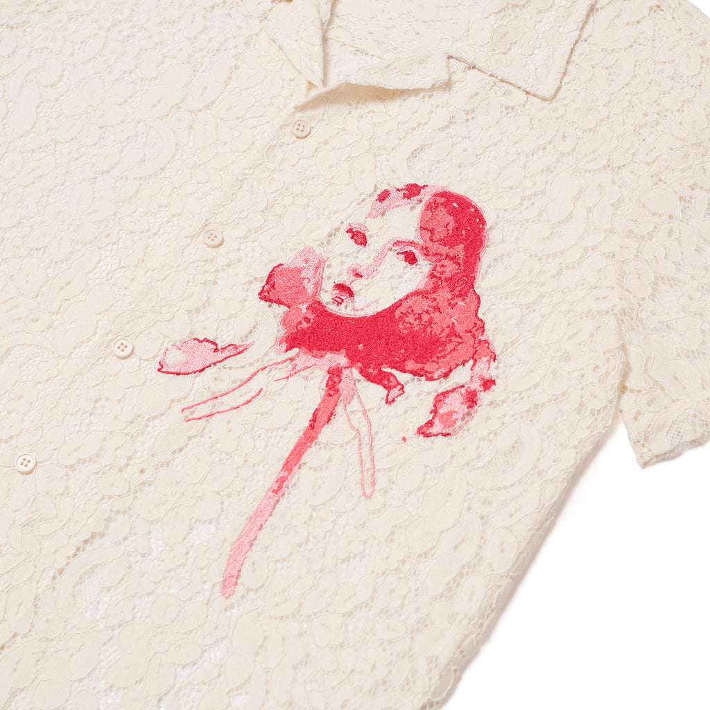 Lace Girl painting Shirt [Cream]