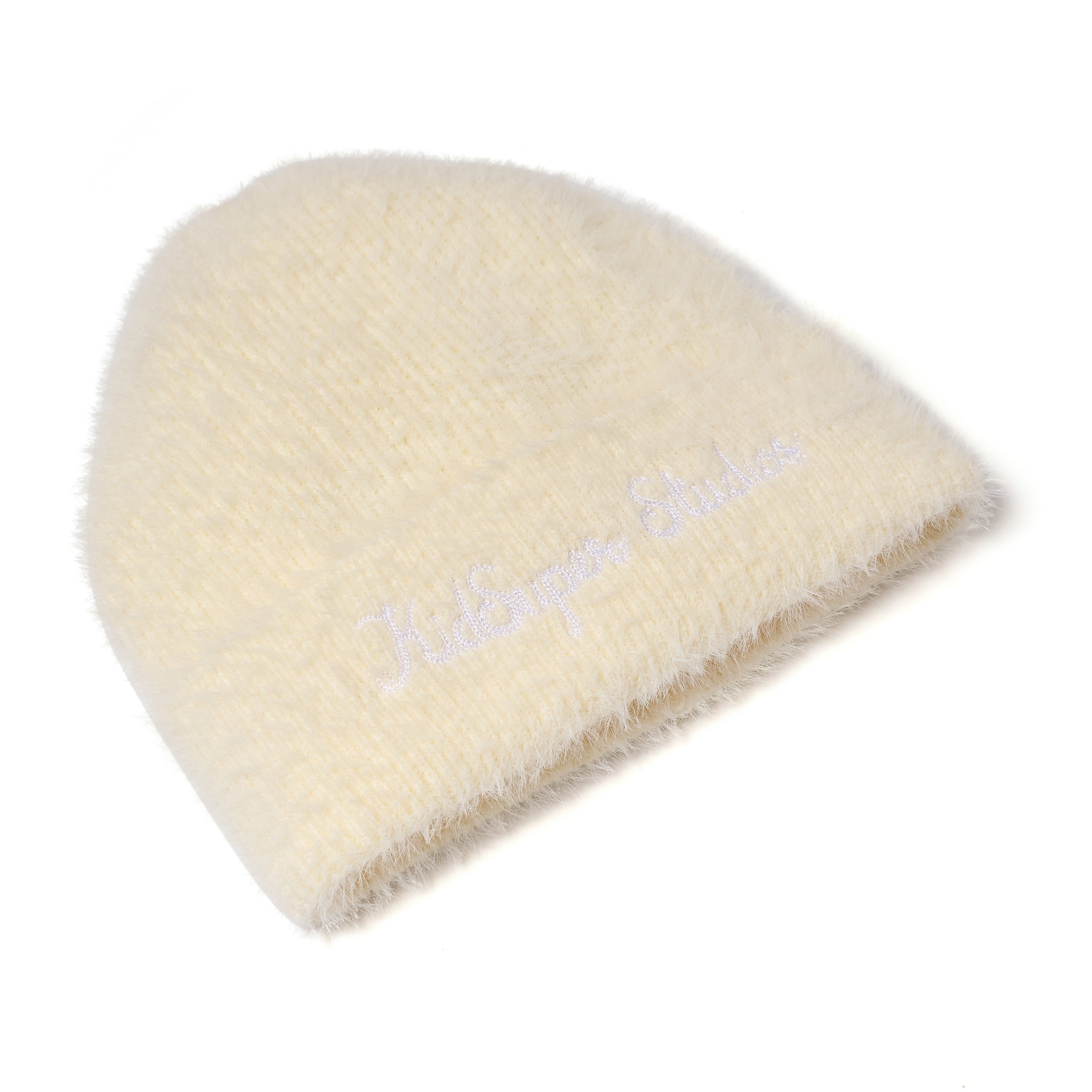 Fuzzy Knit Beanie [Cream]