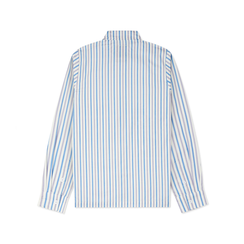 Striped Face Button Up Shirt [White]