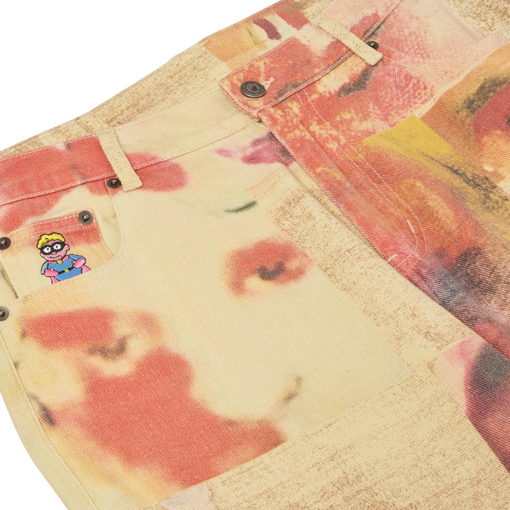 Faces Collage Pants [Tan / Multi]