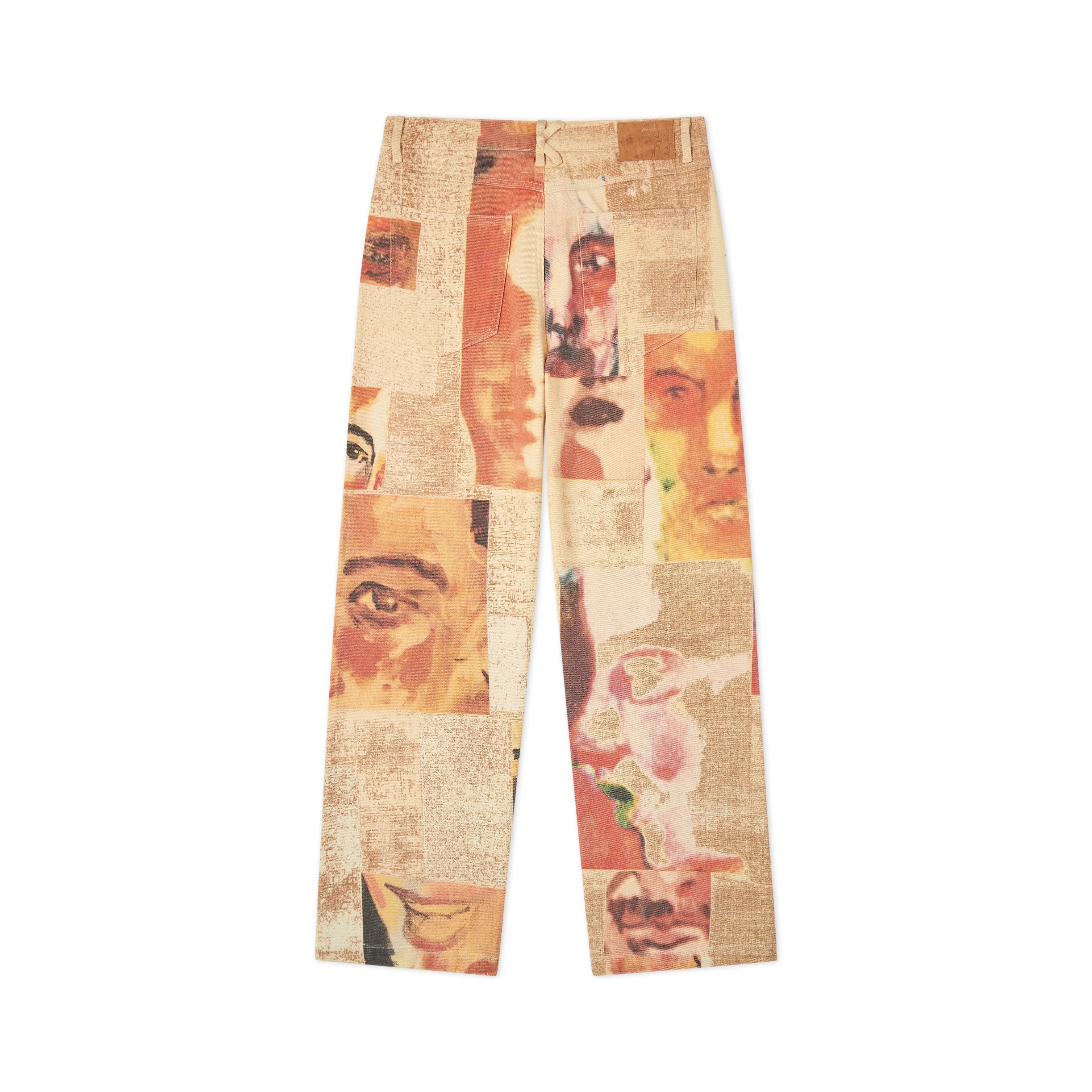 Faces Collage Pants [Tan / Multi]