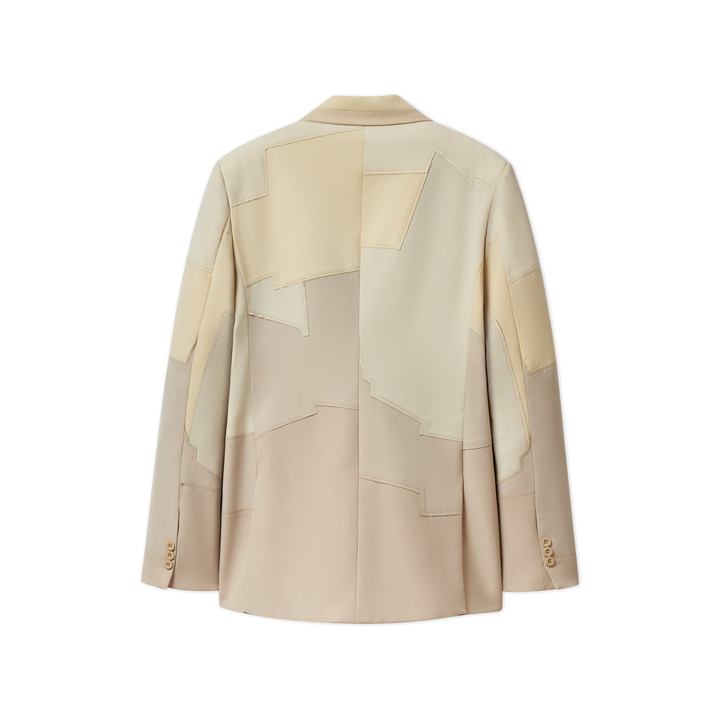 Patchwork Gradient Suit Top [Cream]