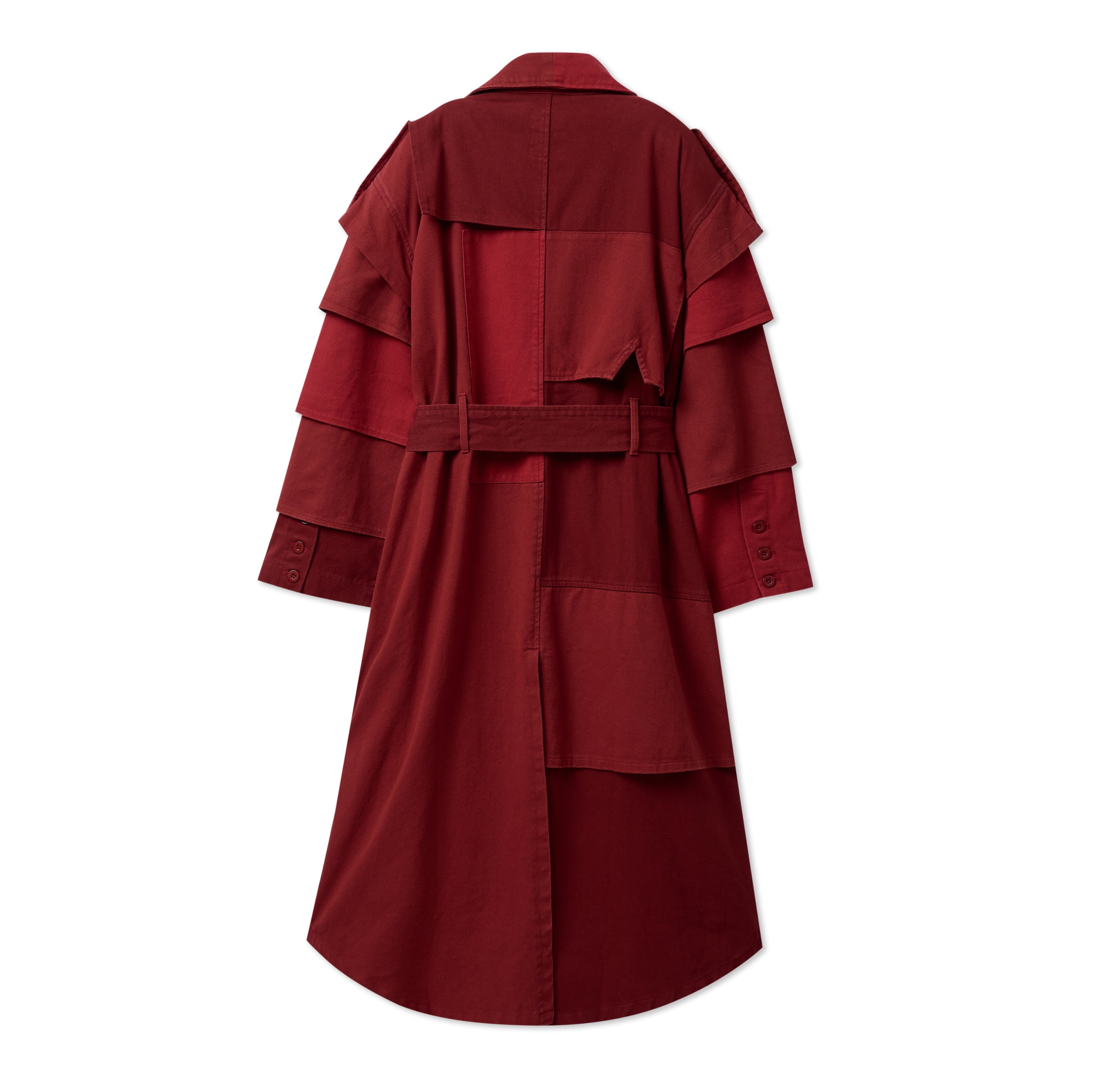 Multi Layered Trenchcoat [Burgundy]