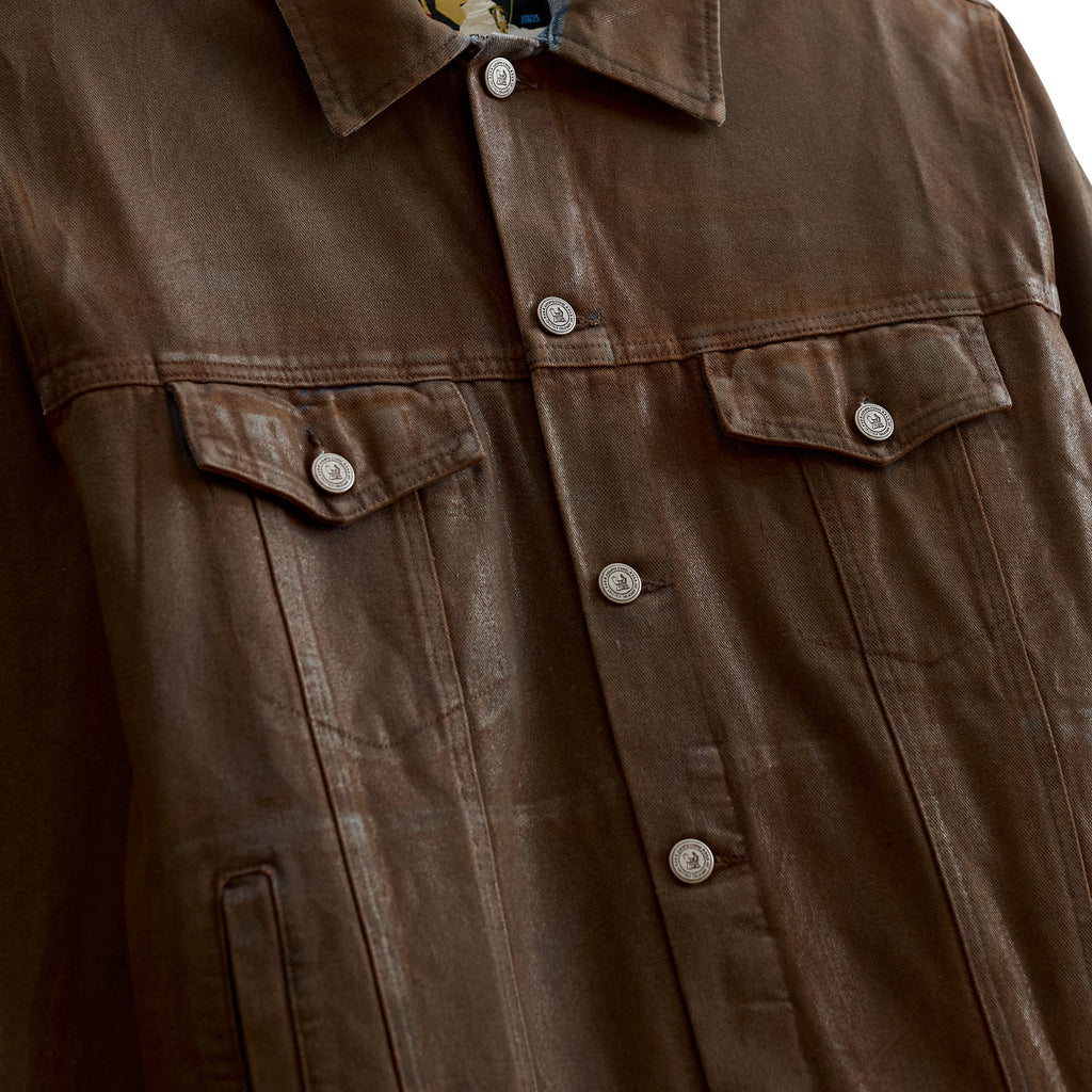 Mud Washed Denim Jacket [Brown]