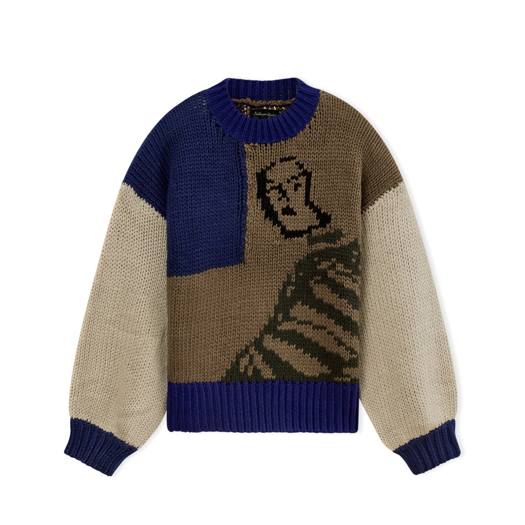 Heavy Gauge Girl in Stripes Sweater [Blue]