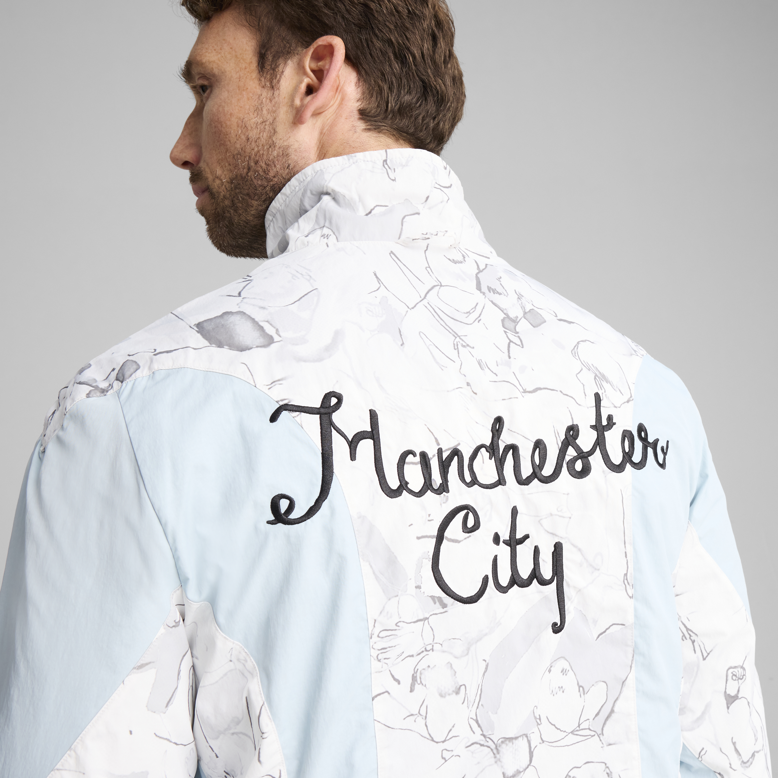Man City FC REVERSIBLE JACKET [Gray Skies/Team Light Blue]
