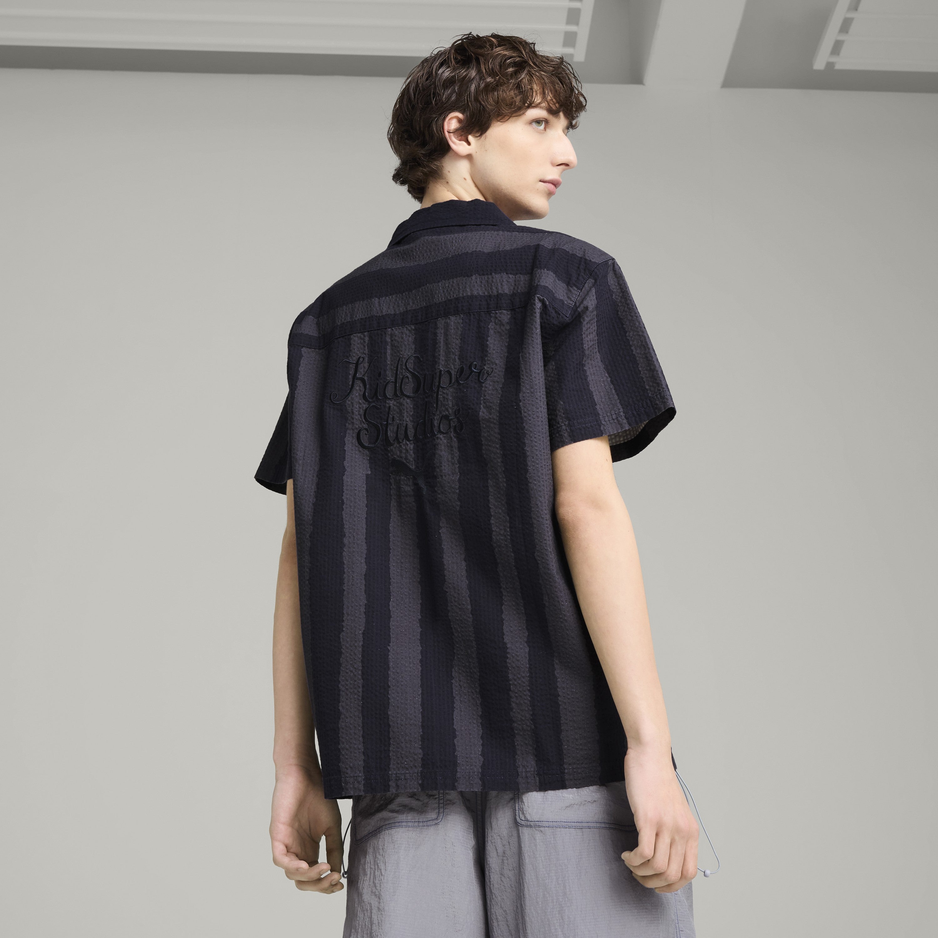 PUMA X KIDSUPER FACE SEERSUCKER SHIRT [New Navy]
