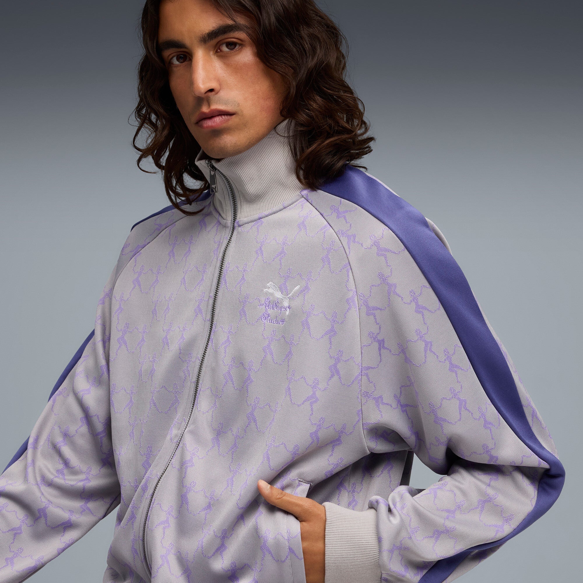 PUMA X KIDSUPER T7 JACKET [Gray Echo/AOP]