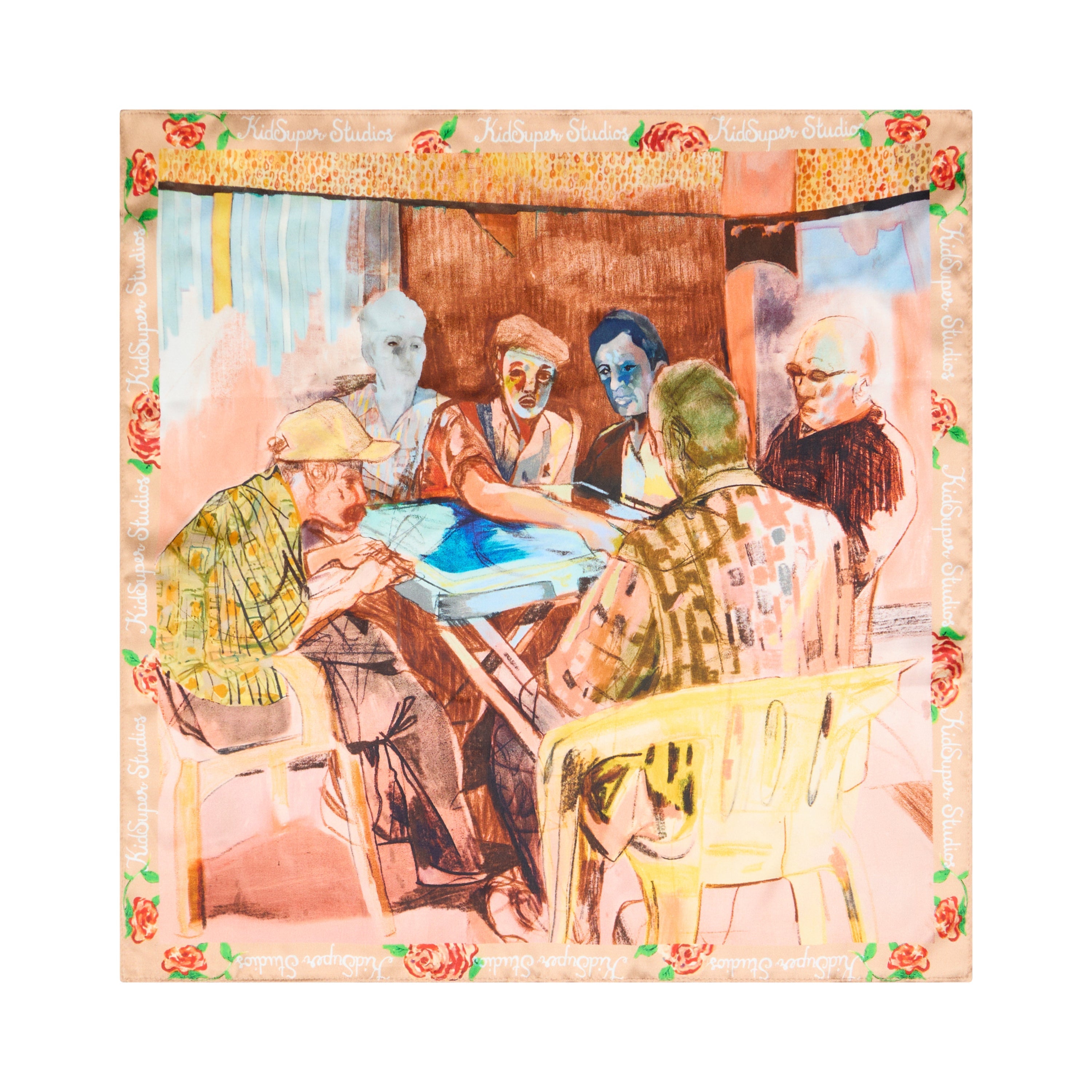 Dominos Painting Silk Scarf [Multi]