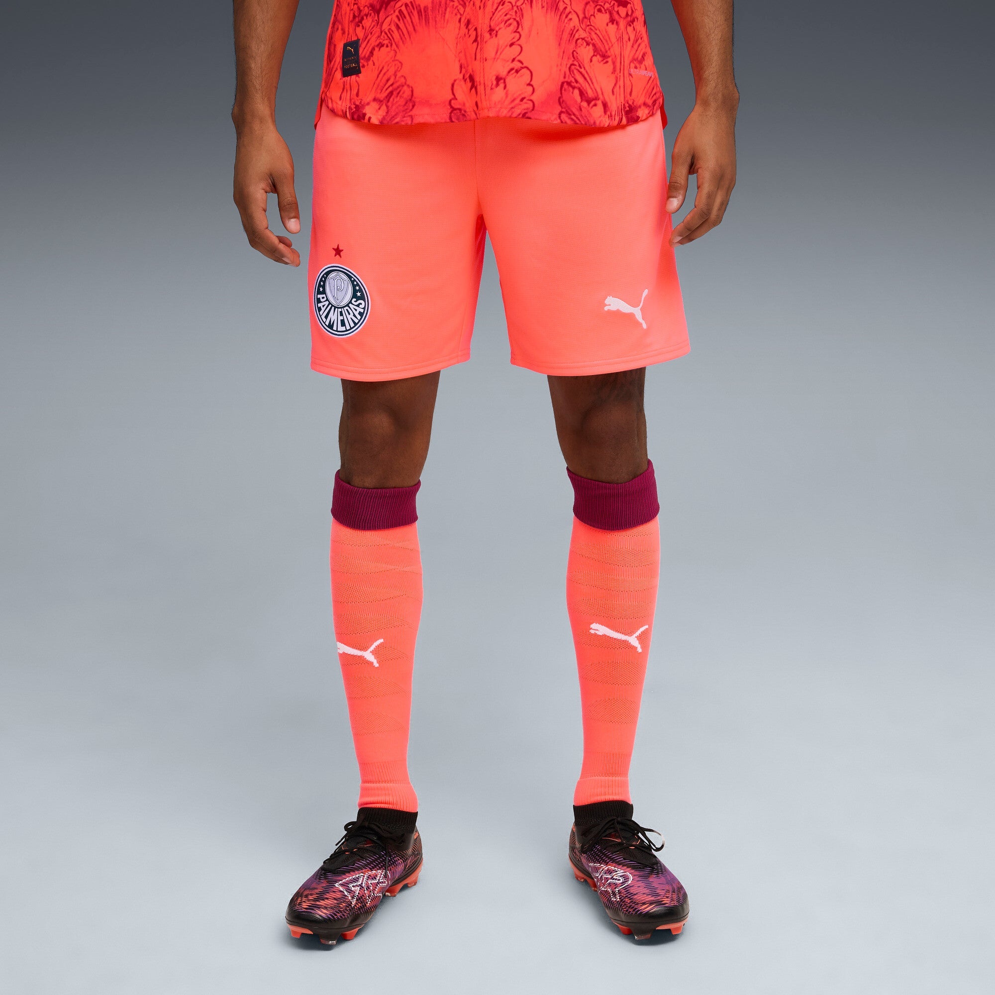 SE Palmeiras SHORTS REPLICA[Glowing Red/Dark Crimson]