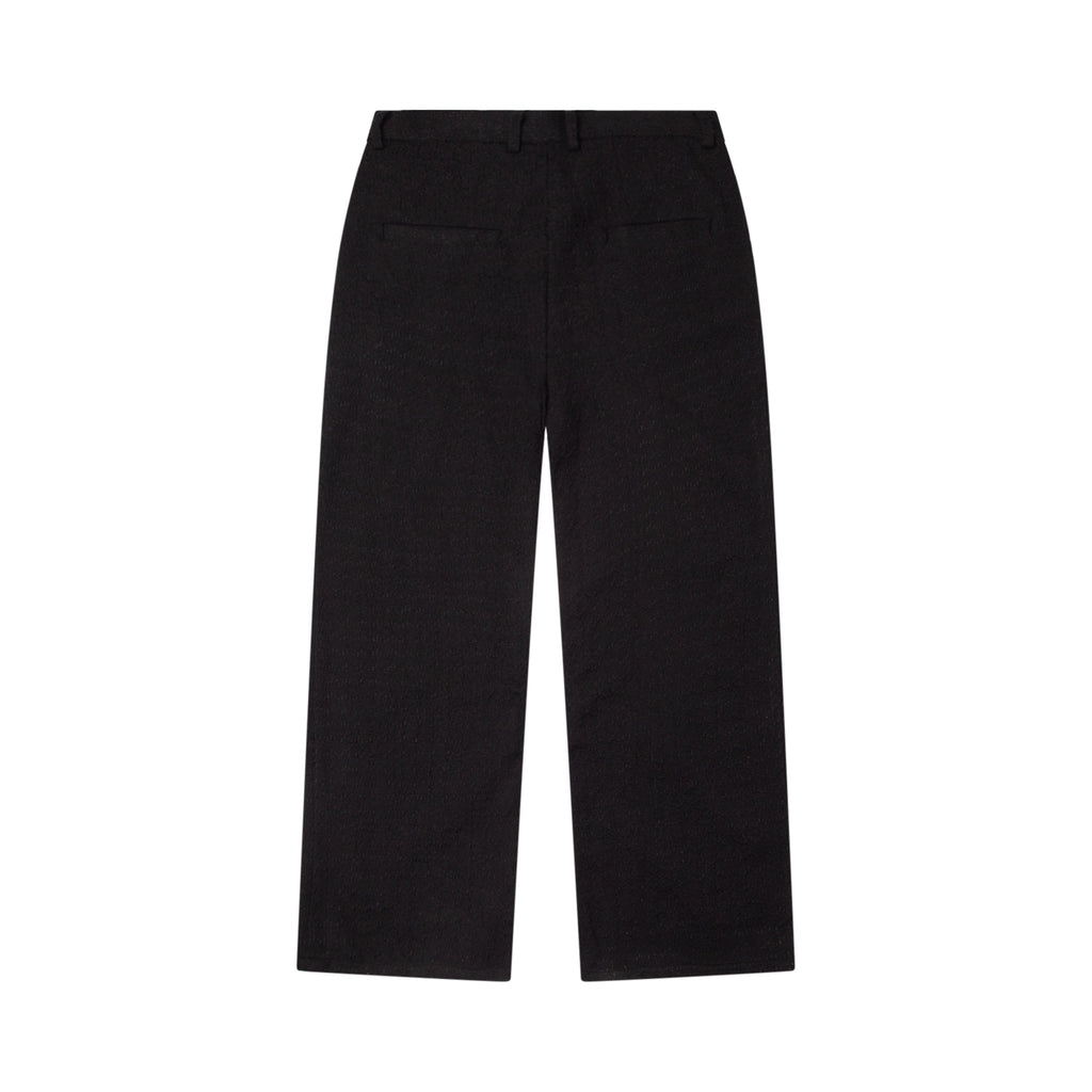 Patchwork Face Tweed Pants [Black]