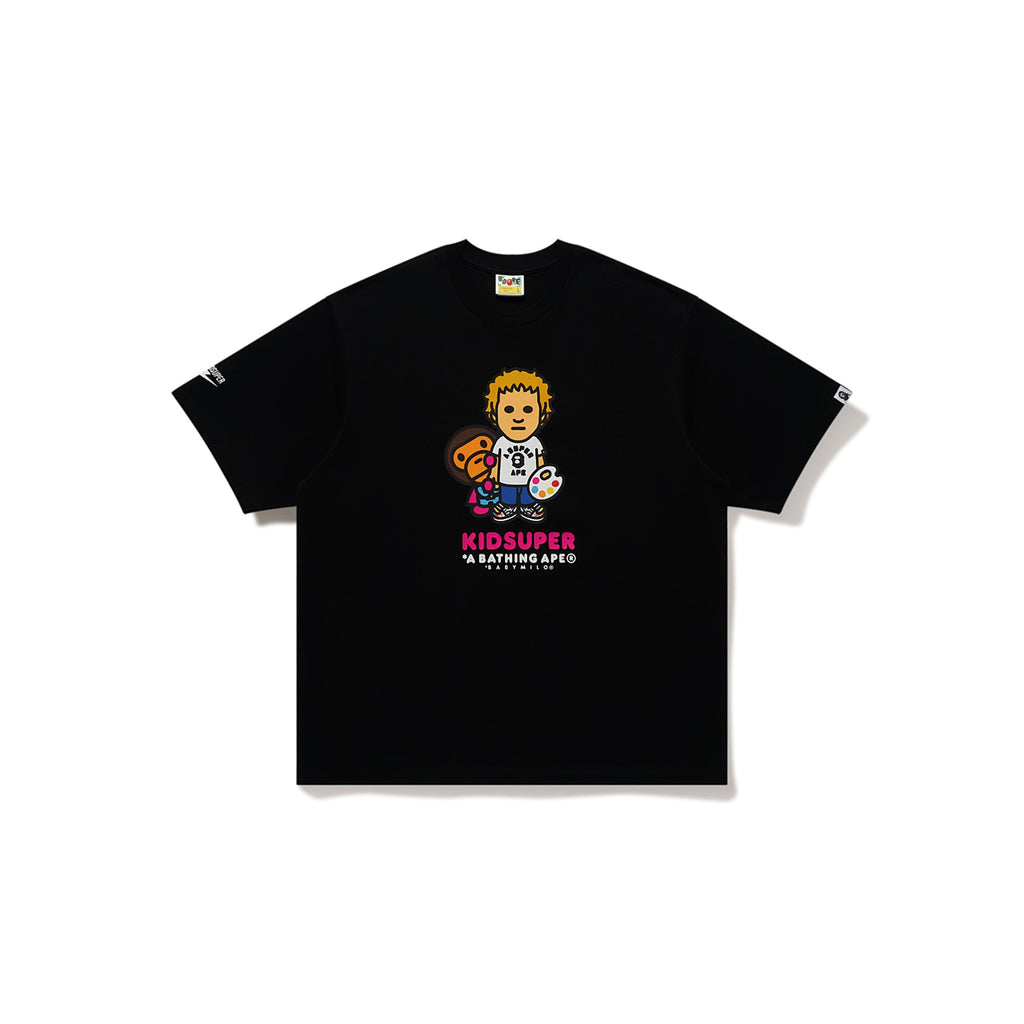 BAPE X KIDSUPER COLM & BABY MILO TEE [BLACK]