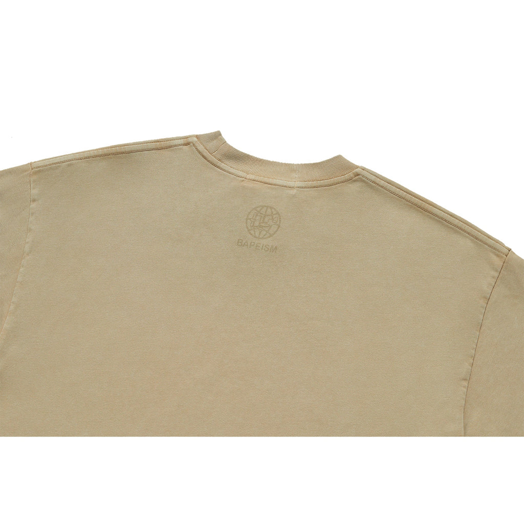 BAPE X KIDSUPER GARMENT DYE COLLEGE LOGO TEE [BEIGE]