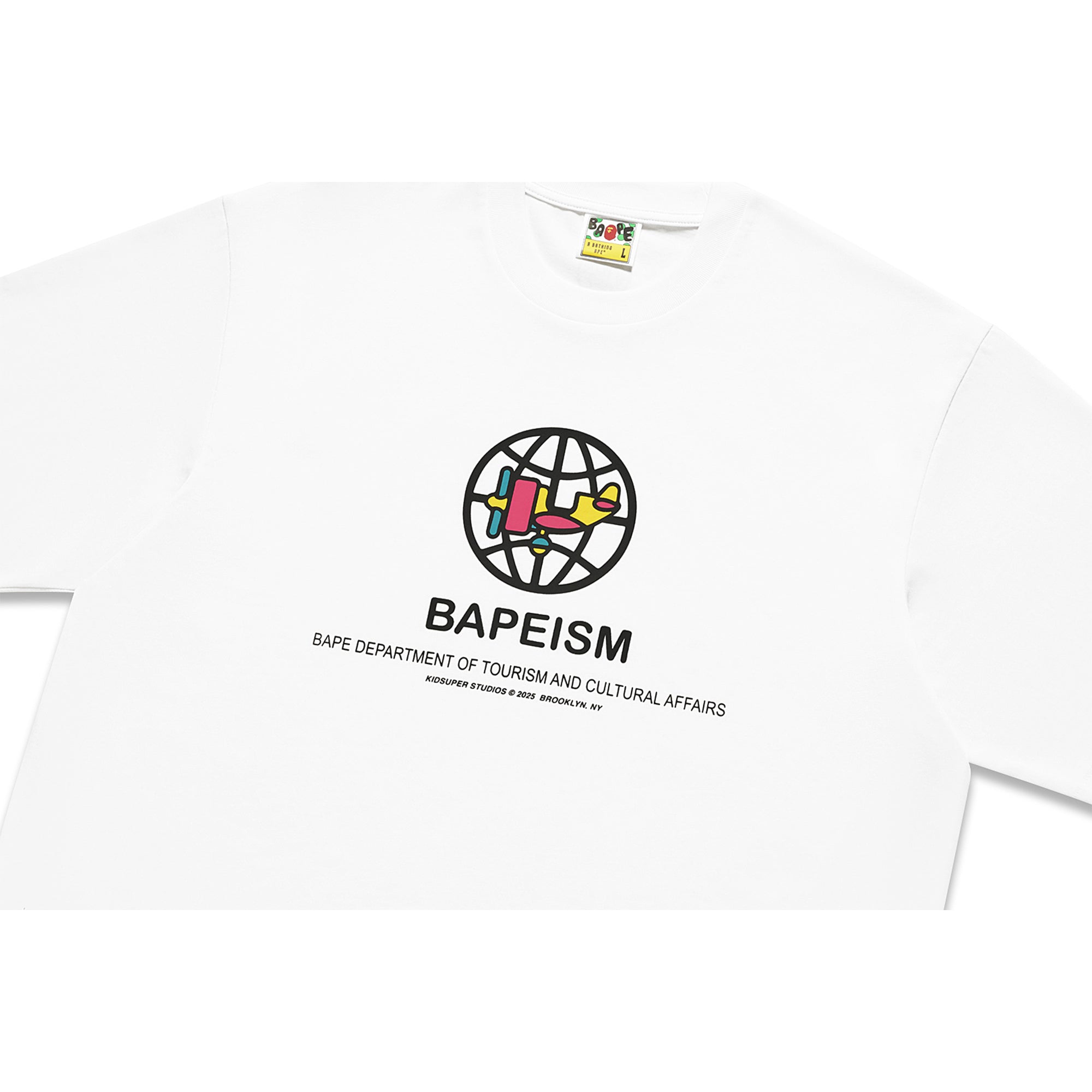 BAPE X KIDSUPER BAPEISM LOGO TEE [WHITE]