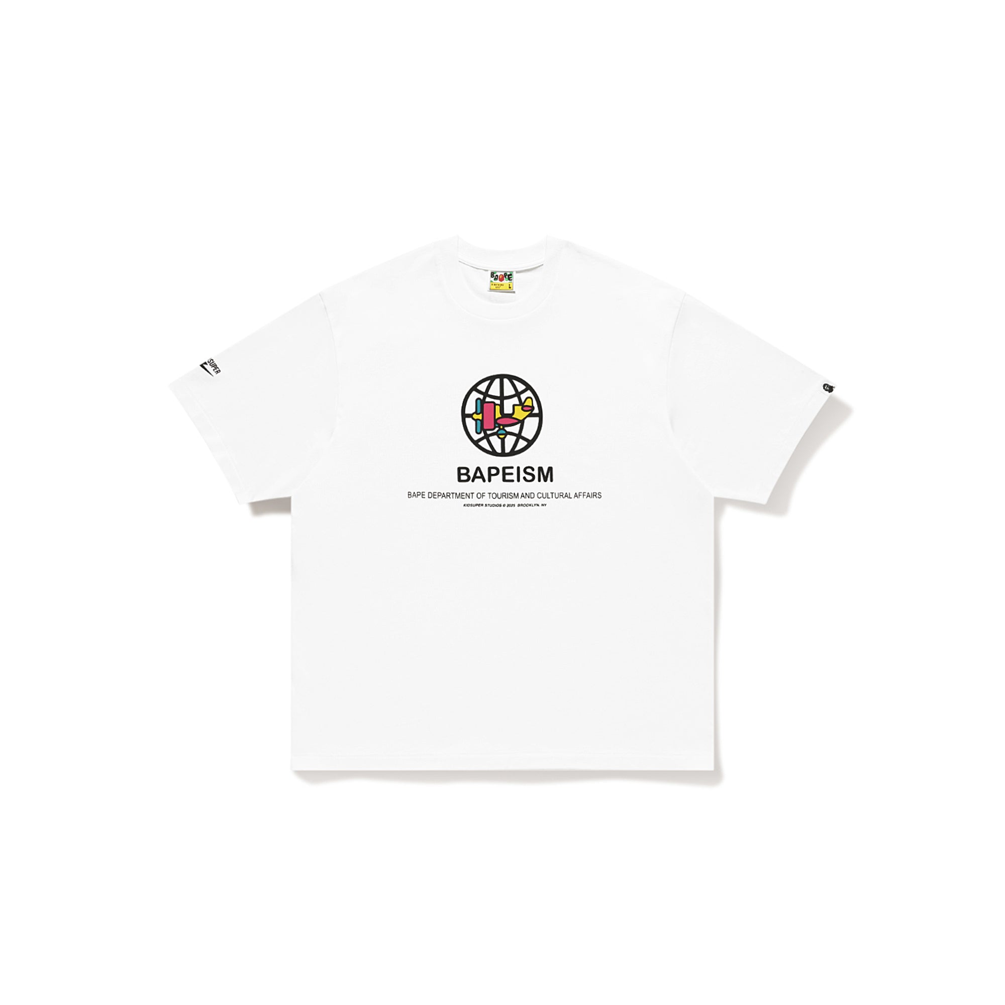 BAPE X KIDSUPER BAPEISM LOGO TEE [WHITE]