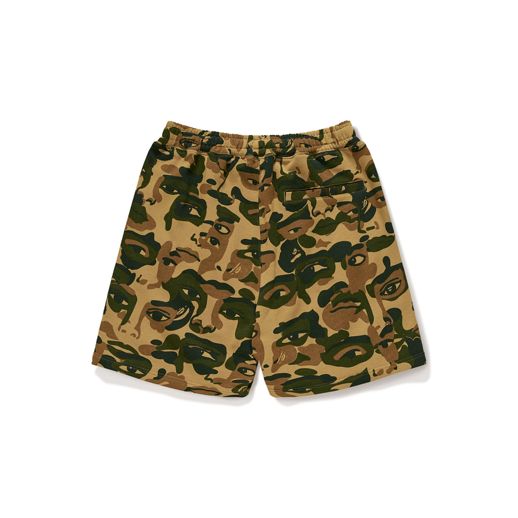 BAPE X KIDSUPER CAMO SWEAT SHORTS [GREEN]
