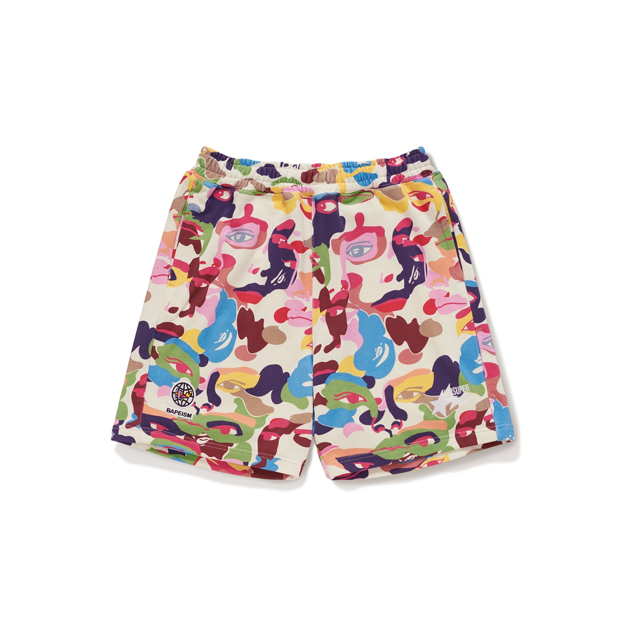 BAPE X KIDSUPER CAMO SWEAT SHORTS [MULTI]