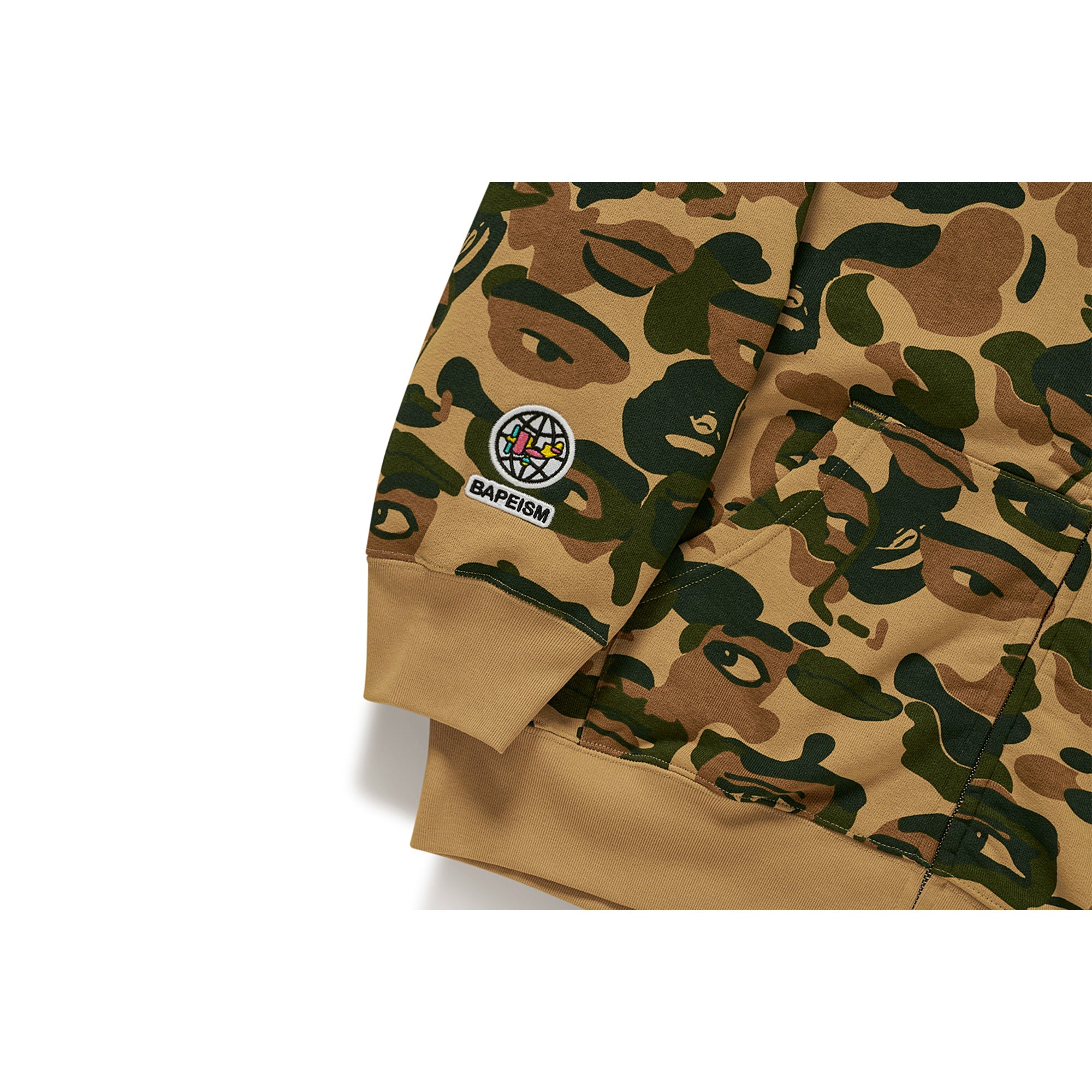 BAPE X KIDSUPER CAMO SHARK FULL ZIP HOODIE [GREEN]