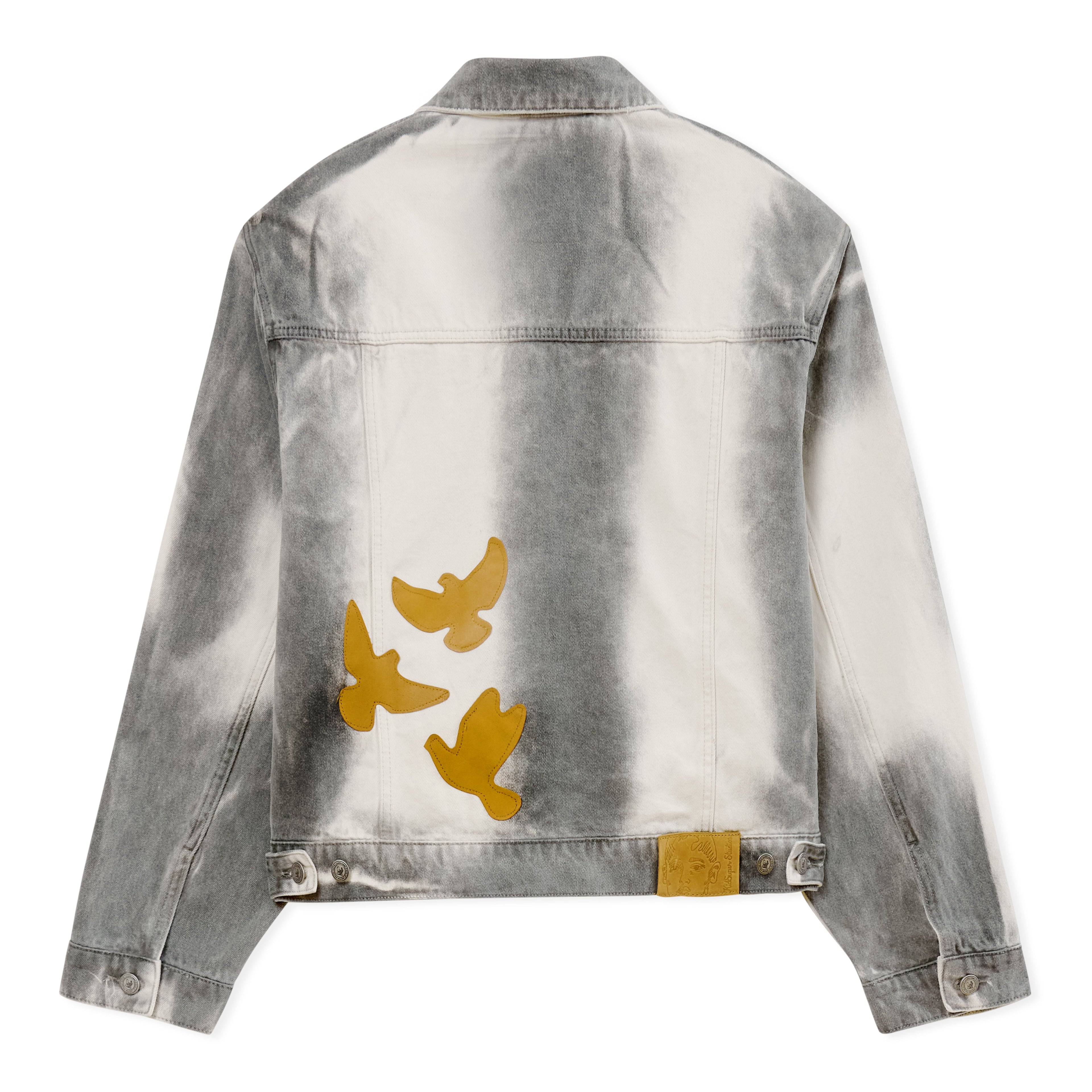 White Washed Doves Denim Jacket